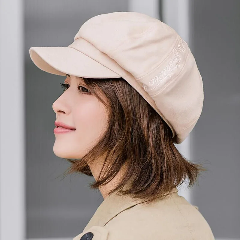SUOGRY Хлопок Смесь маляр Newsboy шапки женские зимние козырек Casquette Gorras Gavroche элегантные винтажные модные