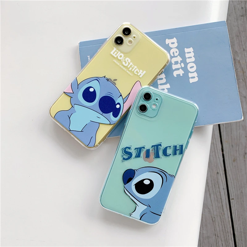 Disney Stitch Phone Case For Apple Iphone 6 6s 7 8 Plus Se2 X Xs Max Xr Cute Cartoon Couples Tpu Anti Fall Phone Back Cover Gift Phone Case Covers Aliexpress