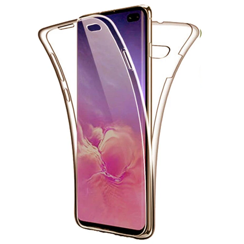 360 полностью прозрачный чехол для samsung Galaxy S5 S6 S7 Edge S8 S9 S10 Plus Note 3 4 5 8 9 10 Pro Мягкий силиконовый чехол для мобильного телефона