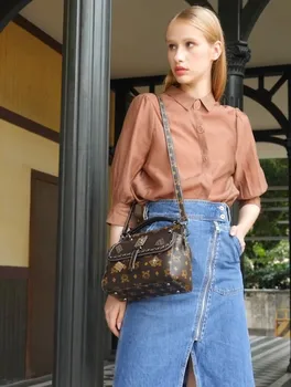 

Fashion Style Retro Printing Small Women Crossbody Bag PVC Leather Vogue Girl Shoulder Bag Popular Female Tote