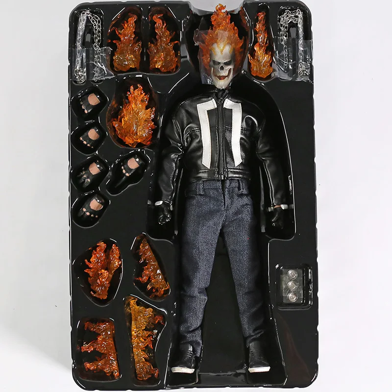 Агенты Щ. И. Т. Щит Ghost Rider 1/6 Масштаб ПВХ фигурка Коллекционная модель игрушки с светодиодный свет