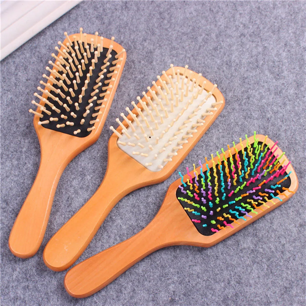 1PC Wood Comb Professional Anti-static Cushion Hair Loss Massage Brush Hairbrush Comb Scalp Hair Care Healthy bamboo comb 6pcs woodworking carving chisel set gouges for carving wood carpentry professional carving knife making wooden spoons hand tools