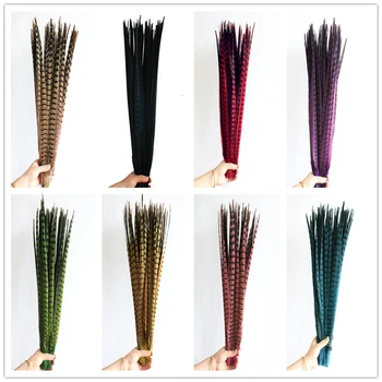 

50Pcs 55-60CM 22-24 Inch Natural Pheasant Tail Feathers for Crafts 25-75CM 10-30" Wedding Decorations Pheasant Feather Plumes