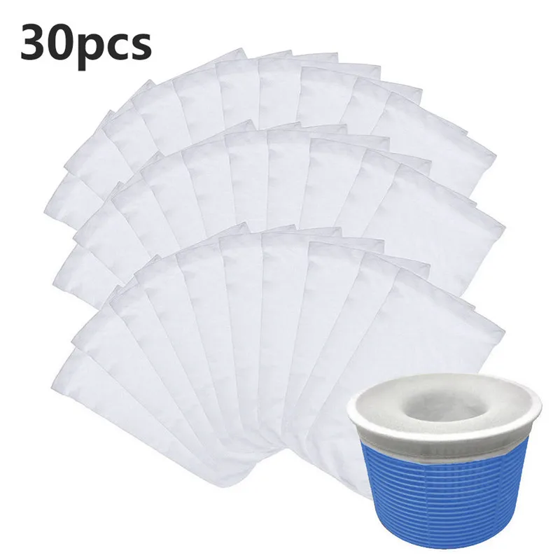 

5/10/20/30PCS Reusable Removes Debris Fine Mesh Large Nylon Pool Filter Socks Basket Sleeve White Clean Screen Saver Net Protect
