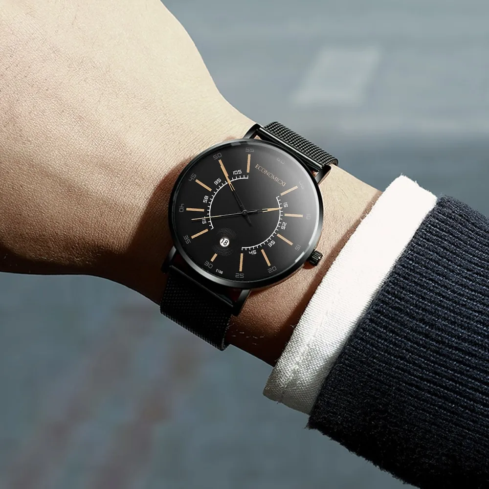 

2020 Mens Watches Simple Quartz Watch Men Casual Slim Mesh Strap Steel Sport Watch Gift Clock Top Brand Relogio Masculino*M