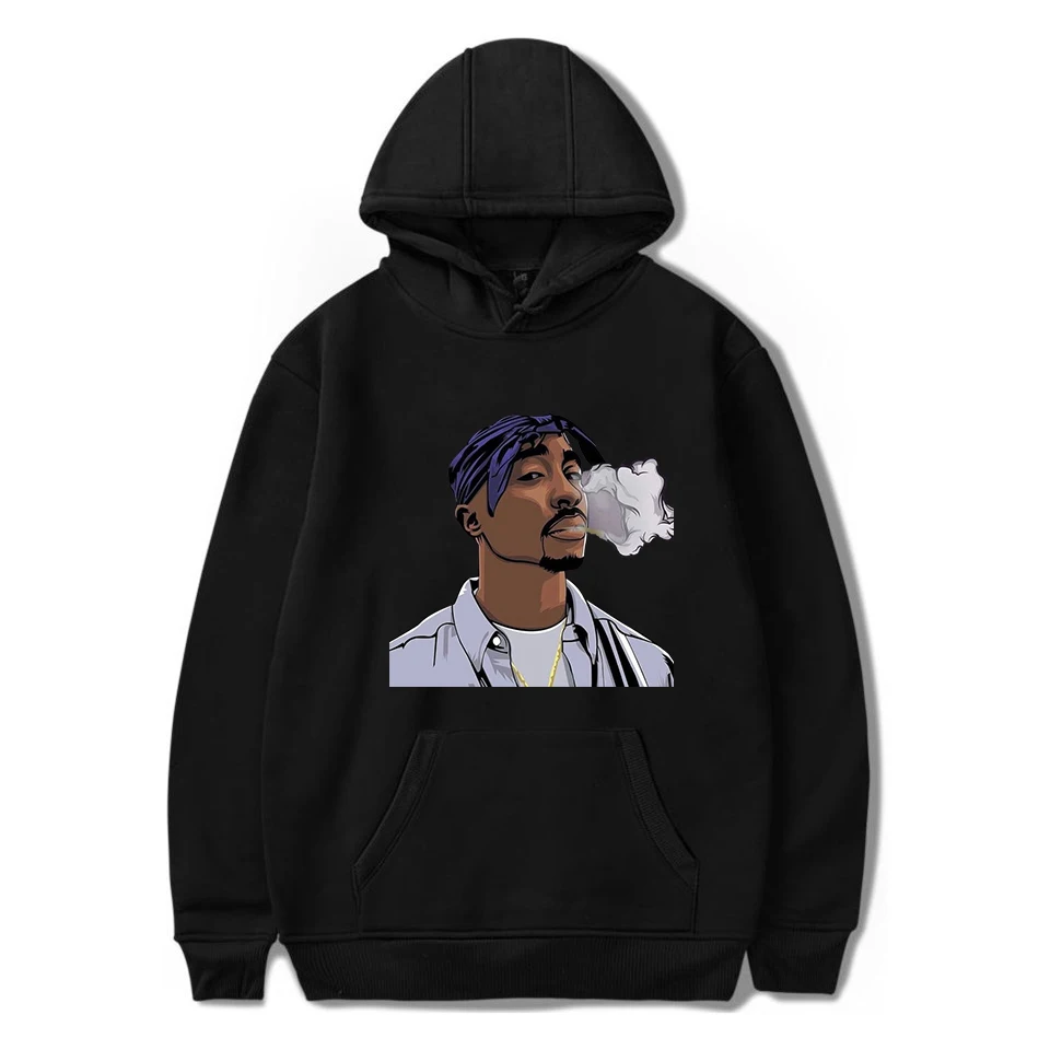 

Harajuku Hoodies Men Tupac 2PAC Hip Hop Streetwear Sweatshirt Women Sudadera Hombre Male Hoodie Polerone Winter Clothes Women