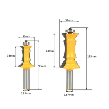 

1pc 12.7mm Shank 1-1/2" Miter Frame Molding Router Bit Line Knife Door Knife Tenon Cutter for Woodworking Tools