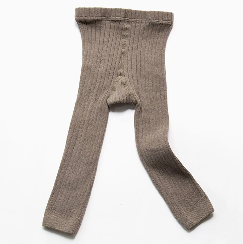 Колготки, носки для маленьких девочек милые чулки теплые хлопковые однотонные носки для маленьких девочек, детские носки для малышей Зимние носки - Цвет: Серый