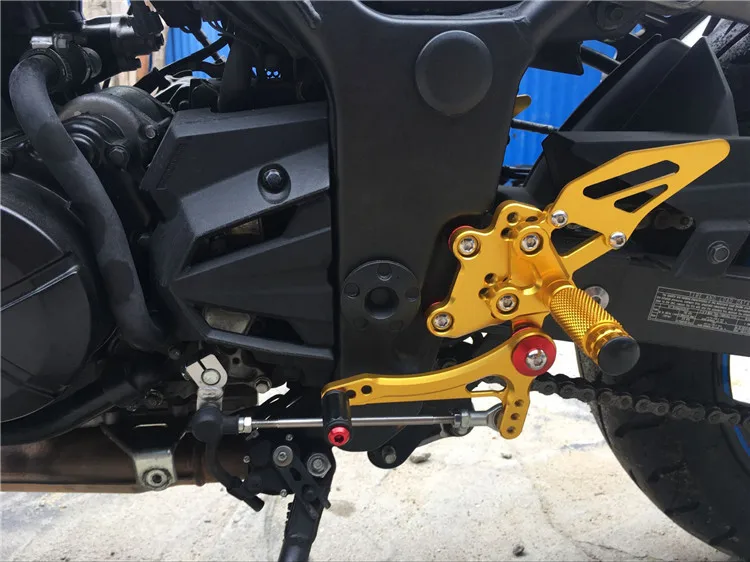 Conjunto traseiro ajustável cnc para motocicleta apoio