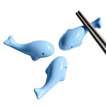 

1pcs Nail Brush Pen Rack Ceramic Stand Holder Cute Animal Dolphin Shape Manicure Art Tool Random Pattern Nail Tool Pen Rack