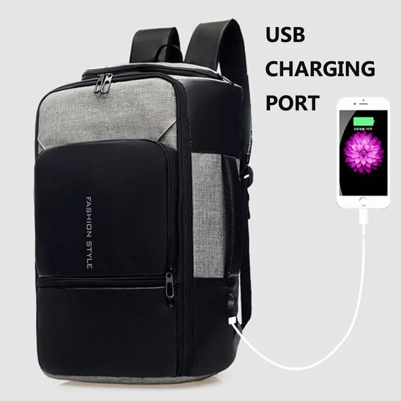 Мужская сумка для ноутбука, умный рюкзак, Usb порт для зарядки, портативная Студенческая школьная сумка для колледжа, бизнес рюкзак для путешествий