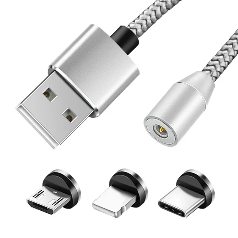 360 A Быстрый Круглый Магнитный USB-C type C/IOS/Micro USB круглый кабель для быстрой зарядки адаптер Магнитный шнур для зарядки