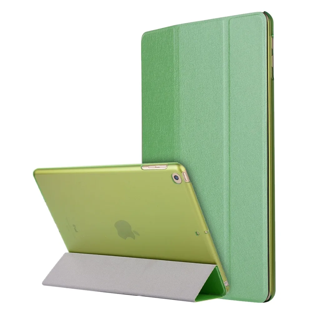 Magnetic Smart Cover For iPad 7 7th Generation Ultra Slim PU Leather Case+ Hard PC Back Case For Apple iPad 10.2 inch - Цвет: green