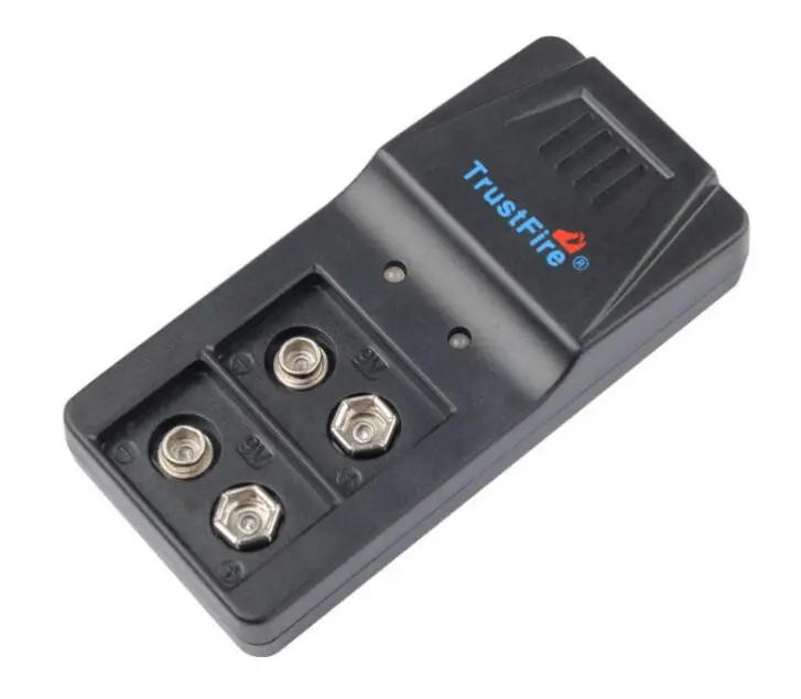 100 шт./лот TrustFire 9VBC01 интеллектуальное 2 слота 9V зарядное устройство с микро USB портом для 9V литиевых Ni-MH батарей
