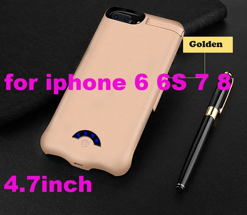 6 6s 7 8 Gold 10000 мАч чехол для зарядного устройства для iPhone 6 6s 7 8 X Зарядное устройство для телефона чехол для зарядки для iPhone 6 6s 7 8 Plus чехол для аккумулятора - Цвет: 6 6s 7 8 Gold