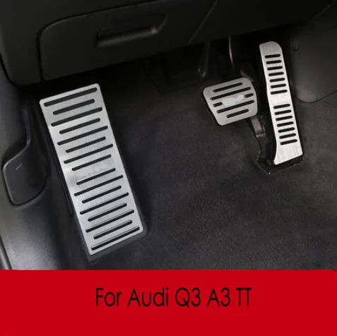 Couverture Pad Pédale LHD Pour Audi Pour A3 8P 2005 2006 2007 2008-2013 Pour A1 2004-2012 Accessoires Voiture Accélérateur Frein Repose-Pieds Pédales Gaz Voiture Style Repose-Pied(Manual 3pcs