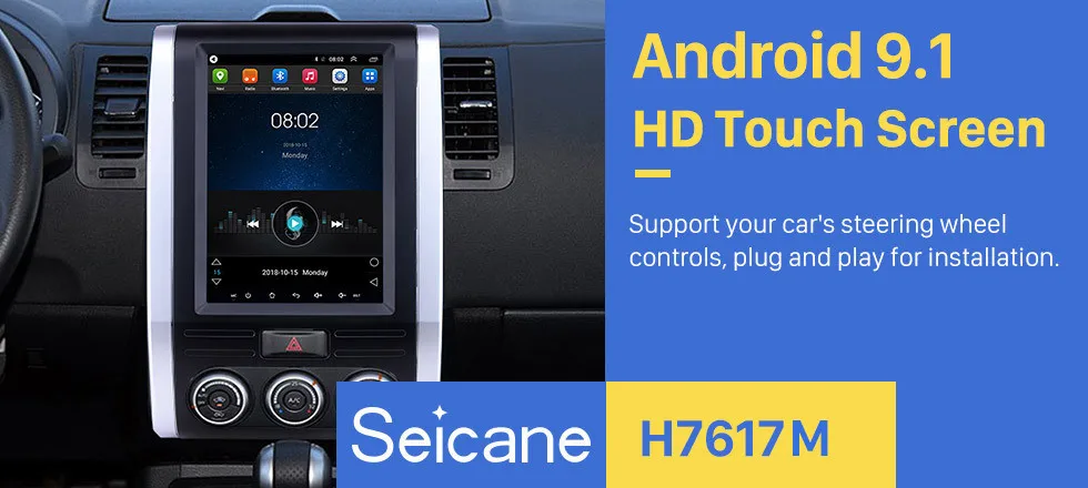 Seicane Navi автомобильный 9," HD Navi 2+ 32 ГБ Android9.1 gps мультимедийный плеер для Nissan X-Trail MX6 2008-2011 2012 Поддержка TPMS 4G Net