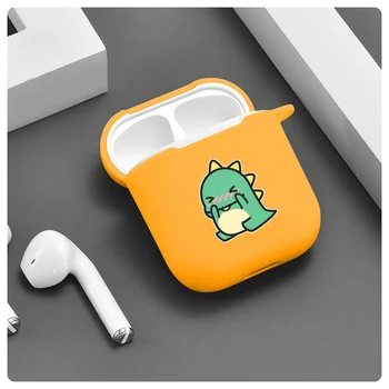 

Cute Dinosaur For Apple Airpods Bluetooth Wireless Headset Case For Air Pods 1 2 Soft Protect Earphone Case Charging Bag