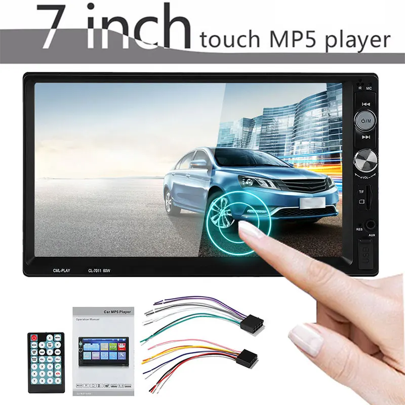 Умный Авто MP5 плеер 7 дюймов FM/USB/AUX автомобильный fm-радио автомобильный MP5 плеер гибкий 7011B MP5 плеер