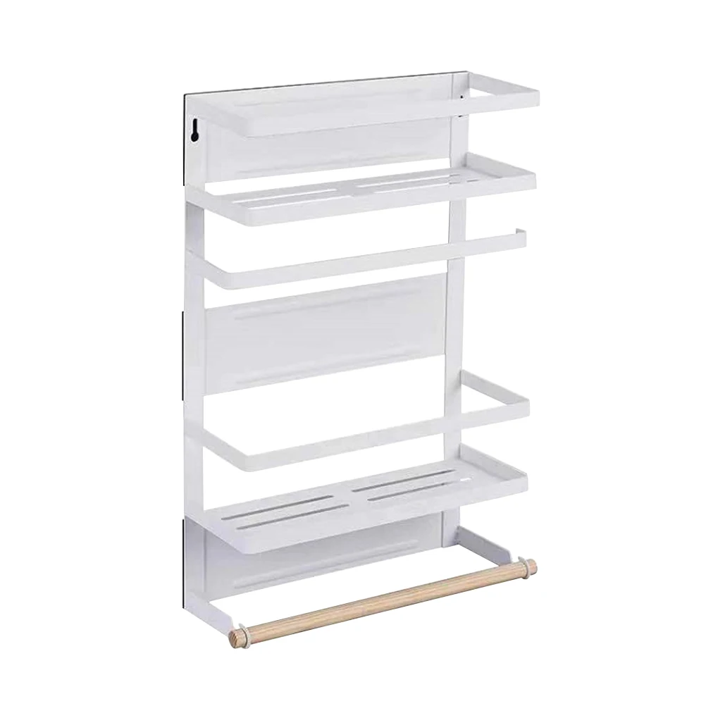 33x49 см Многофункциональный кованый магнит для железа Fridger Rack компактный кухонный стеллаж для специй стеллаж для хранения приправ полка для бутылок