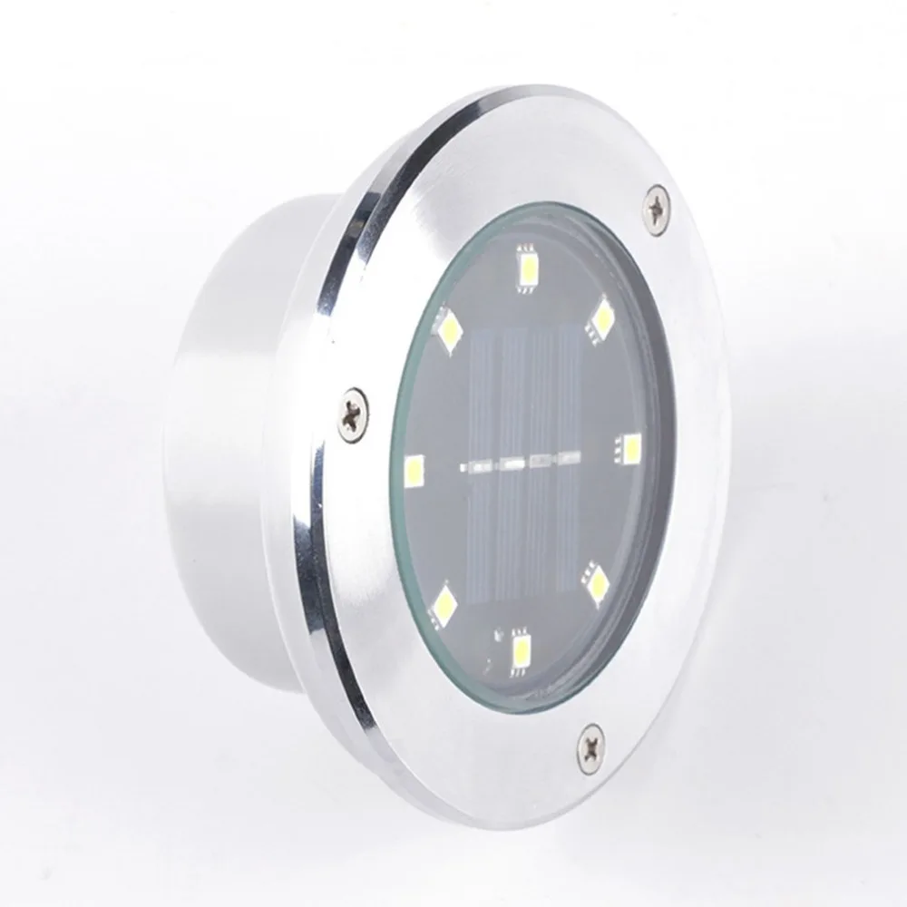 Solar Powered 8 LED Landscape Light Waterproof 0.75W 2V Flood Lights Landscape Garden Yard Path Flood Spot Light Rod