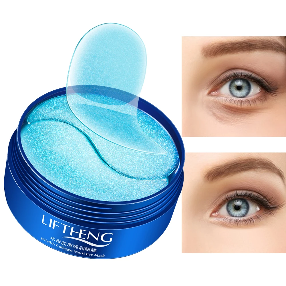 

60pcs Jellyfish Collagen Eye Mask Repair Eye Patches Remove Dark Circles Moisturizing Eye Mask Crystal Gel Mask Eye Skin Care