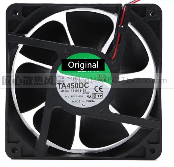 

Original 100% working TA450DC B34978-55 12038 12cm 120mm 24V 0.41A 2Wire Server Inverter axial Cooling Fan