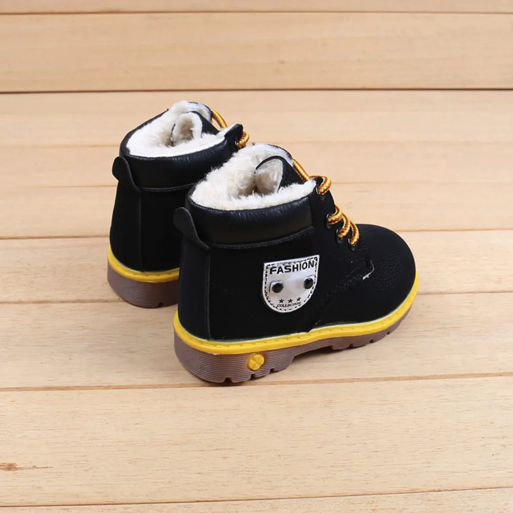 Зимние детские ботинки для девочек и мальчиков; Плюшевые Ботинки martin; повседневные Теплые ботильоны; Детские модные кроссовки; детские зимние ботинки;#91011