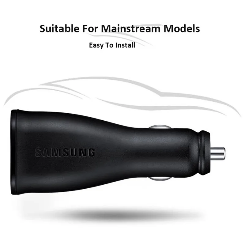 samsung car phone charger Samsung s10 S8 s9 Plus Car Charger Original Dual USB Adaptive Fast Charger 9V 1.67A Quick Charge 3.0 Type-C Cable for Note 10 8 car type c charger