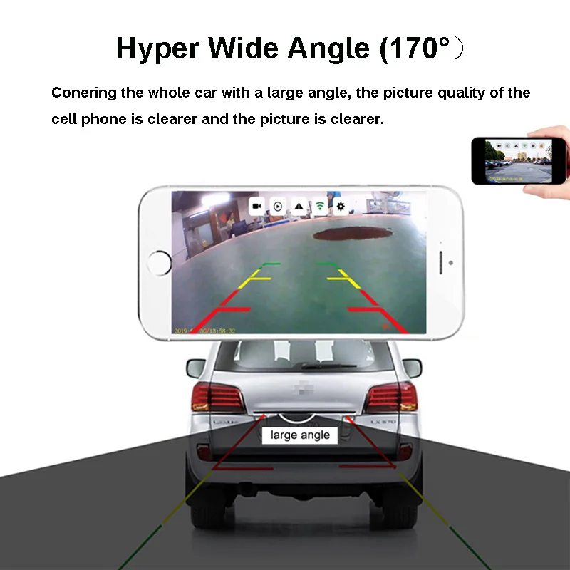Professional Wifi Car Rear View Camera Car Camera HD Rear View Camera BackUp Car Front/Rear Cameras Support Android and Ios