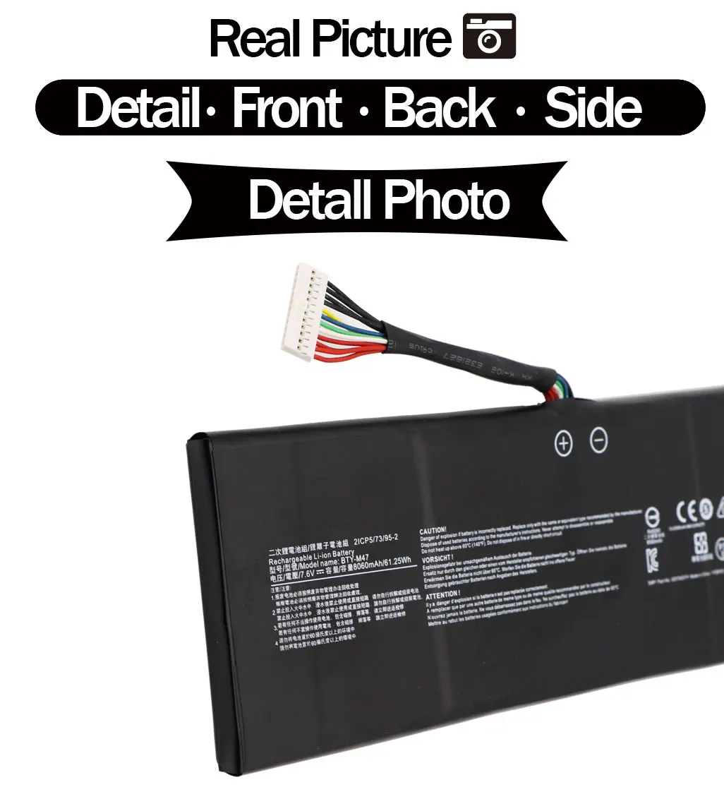 New Bty M47 Laptop Battery For Msi Gs40 Gs43 Gs43vr 6re Gs40 6qe 2icp5 73 95 2 Notebook Batteries Ms 14a3 Ms 14a1 7 6v 8060mah Laptop Batteries Aliexpress