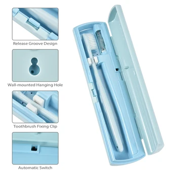 

Antibacteria UV Light Toothbrush Sterilizer Box Toothbrush Clean Disinfection Sanitizer Battery Powered Oral Hygiene