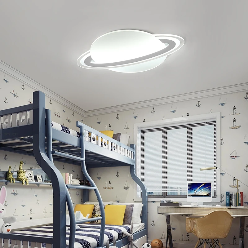 Modern LED Ceiling Lights Boy Girl Children Room Planet lamp Living Bedroom Space Reading Decor Ceiling Lamp