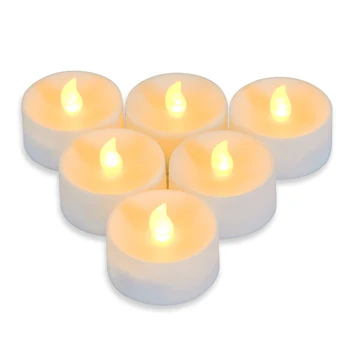 

6PCS Tealight Led Candles Flameless Electronic Candle Timer Candle Decoration For Home Festival Wedding Party Battery-Operated