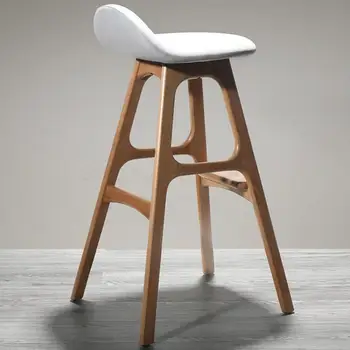 

Wooden solid wood bar stools Nordic fashion dining chair makeup chair bar stool high bar stool bar chair