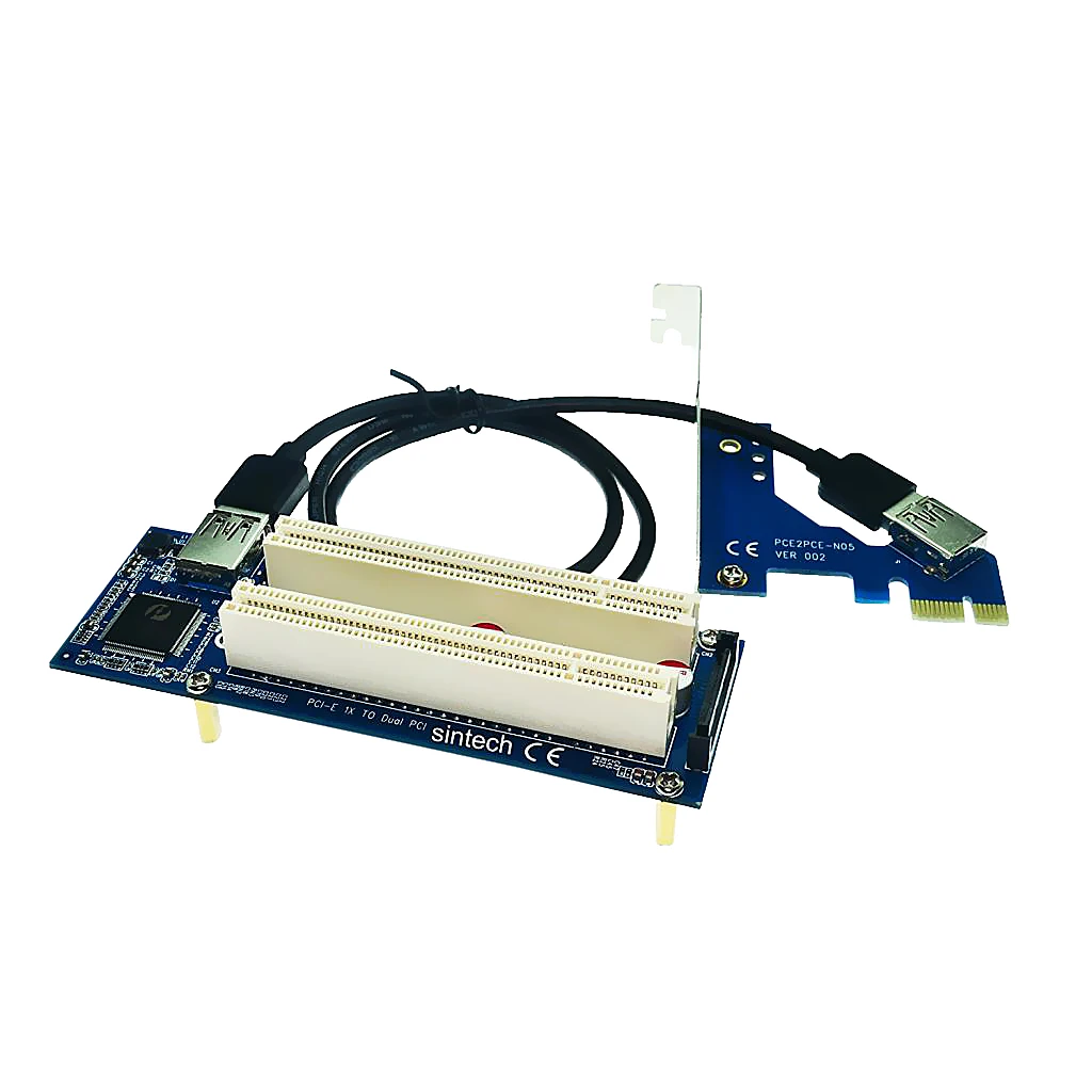 PCI E Express X1 на двойной Riser расширение адаптера карты с USB 3 0 кабелем|Платы