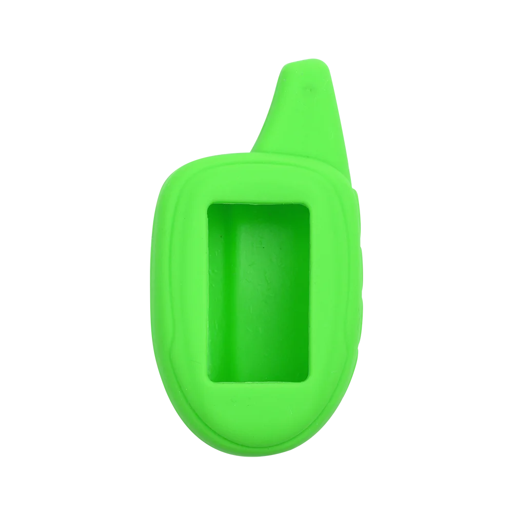 KEYYOU Русская версия M100/M7 силиконовый чехол для Scher-khan Magicar 7 8 9 10 11 12 lcd двухсторонняя Автомобильная сигнализация m7 крышка ключа - Название цвета: green