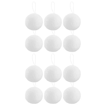 

12pcs Foam Snowflake Christmas Ball Hanging Pendants Christmas Tree Ornaments Party Supplies Christmas Decorations For Home