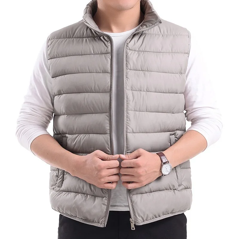 Promotion ZOGAA Winter Sleeveless Jacket for Men Casual Warm Solid Parkas Vest Male Slim Fit Zipper Work Vests Waistcoat Plus Size S-4XL