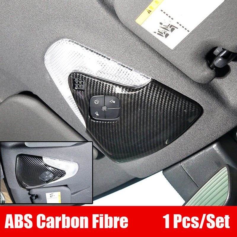 

For Toyota C-HR CHR 2016 2017 2018 ABS Carbon Fibre Car Reading Light Lamp Cover Trim Car styling accessories 1Pcs