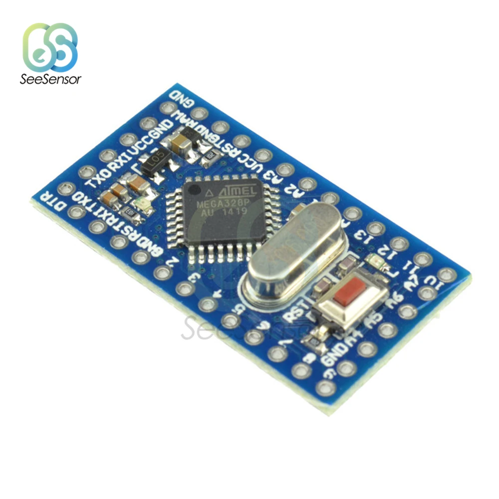 Pro Mini atmega328 Мини модуль ATMEGA328P 5 в 16 МГц с кристаллами осциллятора булавки для Arduino