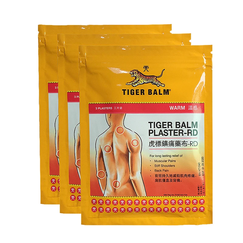 Tiger Balm пластырь/Tiegao, теплый лечебный обезболивающий, пластырь-RD, облегчение мышечной боли и боли 10x14 см 9 листов