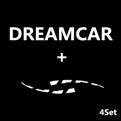 3D Reflective Stickers Amg Logo Letters Tire Sticker DIY Styling Personality Wheels Decal Motorcycle Stickers Car Accessories - Название цвета: DREAMCAR-Blade 4set