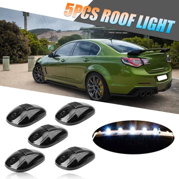 

Amber LED Cab Roof Marker Running Lights 5x Smoked Lens Enduring Car Durable Parts Components for Pickup Truck SUV 4x4