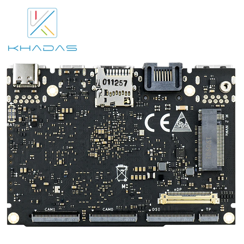 Новый Khadas SBC Edge V базовый RK3399 с 2G DDR4 + 16 Гб EMMC5.1 молдинговая плата|Демонстрационные