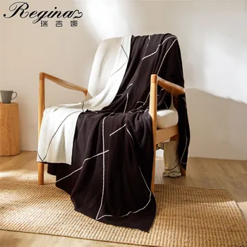 Regina Knitted Blanket Plaid Pattern Black White Two Sided Throw Blanket Use For Sofa Cover Chair Cover Picnic Mat Nap Quilt Buy At The Price Of 44 99 In Aliexpress Com Imall Com
