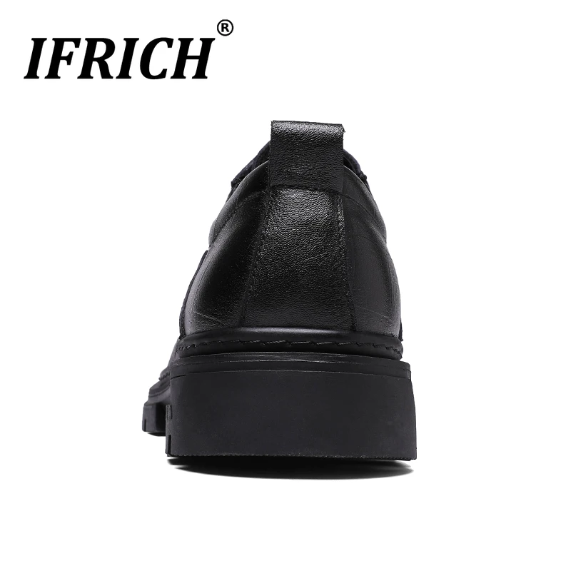 Derbi Business Men Shoes Black Genuine Leather Men Shoes Luxury Brand Mens Wedding Dress Shoes Large Size Lacing Formal Shoe Man