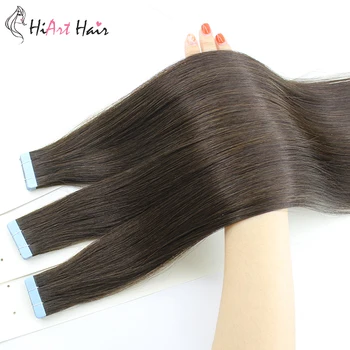 

HiArt Tape on Human Hair 2g/pc Salon Double Drawn Skin Weft Hair Adhesive Extension Natural Straight Hair 24"26"
