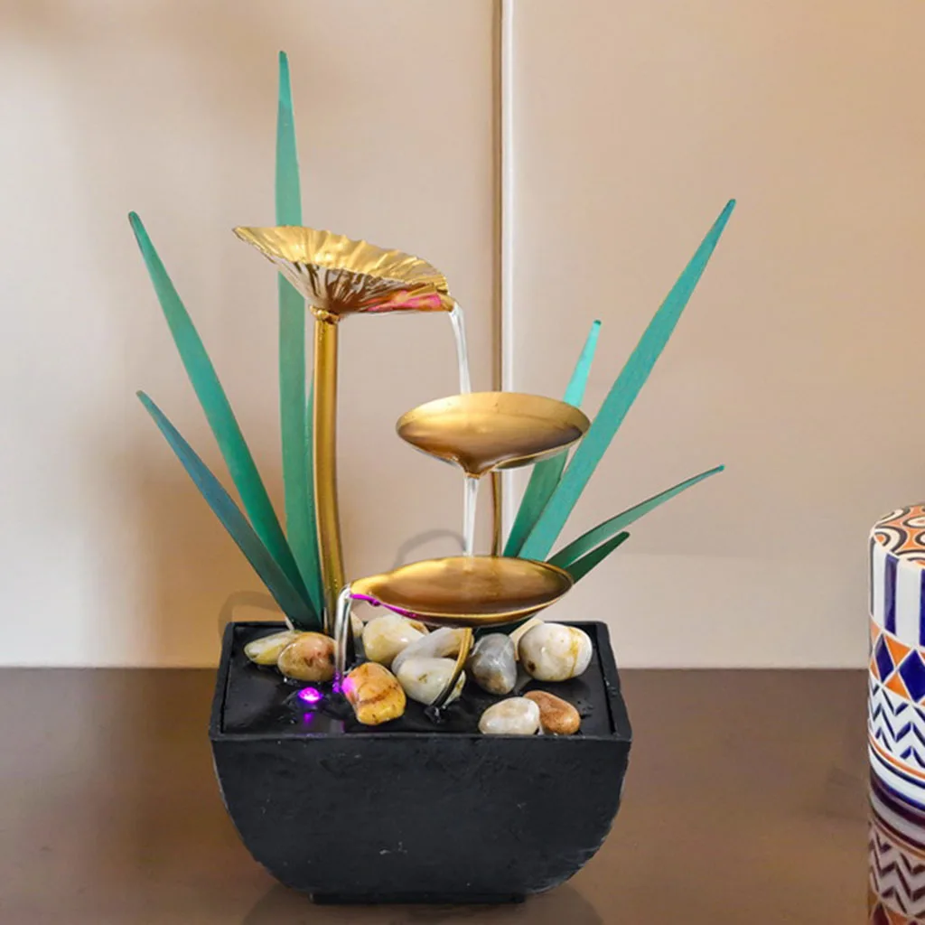 Minimalist Water Fountains Indoor Waterfall Fountain Tabletop Water Fountain Flowing Water Waterfall Feng Shui Home Decoration - Image 2