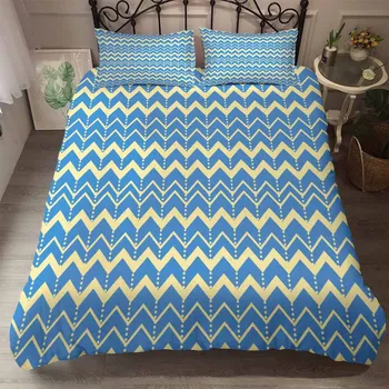 

BEST.WENSD Wholesale Geometric bed set luxury flat bedspread sets 2/3pcs duvet cover+pillowcases bedding set queen king size bed